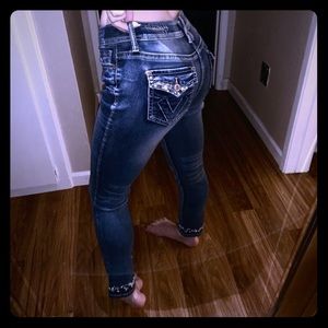 Hydraulic Patterned Jeans